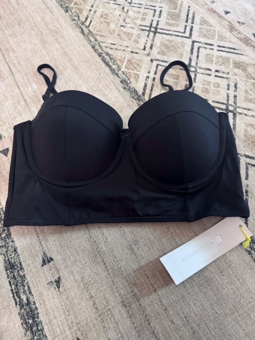 BCBGeneration NWT Bustier Swim Top, Sz. Lg